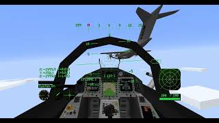 Aerial refueling test 3  MCHeli Content  MINECRAFT [upl. by Tonie]