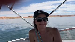 Lake Powell Hobiecat Beach Boat hit rock heading out [upl. by Cavan]