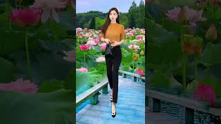 New summer style thin flared pants slim fit Korean style casual high waist pants soft fabri [upl. by Enaenaj]