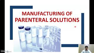 Manufacturing of Parenteral solutions [upl. by Daniala]