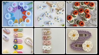 Very beautiful and amazing ideas of Crochet Hair Accessories  Crochet hair comb design [upl. by Leonanie]