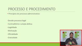 Serviços Jurídicos  Processo e Procedimento Administrativo  Aula 01 [upl. by Smailliw]