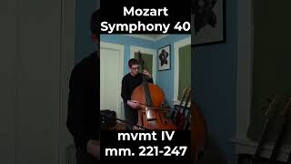 Mozart Symphony 40 mvmt IV mm 221247  bass excerpt [upl. by Idieh]