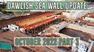 Dawlish Sea Wall Update October 2022 Part 3  The Link Bridge  8k Video [upl. by Amein]