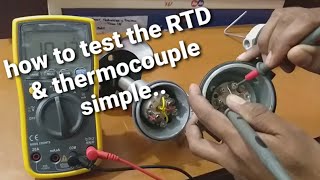 how to check the RTD and thermocouple with multimeter PT100 RTD Ktype thermocouple [upl. by Loomis]