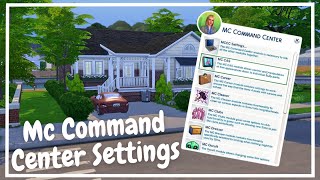 Mc Command Center Settings for better gameplay amp Townies  The Sims 4 [upl. by Hpeosj268]