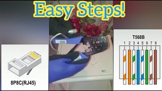 How to Crimp RJ45 Connector using TRENDnet Crimping tool  How to Make EthernetInternet Cable [upl. by Ahsilra778]