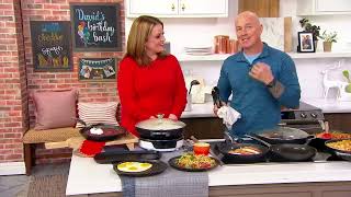 Le Creuset Toughened Nonstick 4qt Braiser and 10quot Fry Pan on QVC [upl. by Kari695]