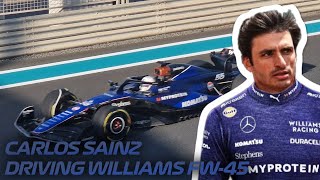 Carlos Sainz driving the Williams FW45 at the PostSeason testing [upl. by Calvin868]