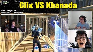 Clix VS Khanada 2v2 TOXIC Fights w ZaynSzn amp Jeff [upl. by Frants232]