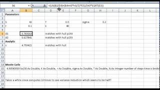 Call Options Example BlackScholes Implemented using Excel [upl. by Tore]