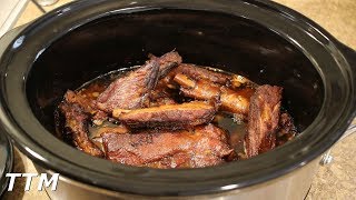 EASY Slow Cooker RibsOnly 2 Ingredients [upl. by Lorrimer400]