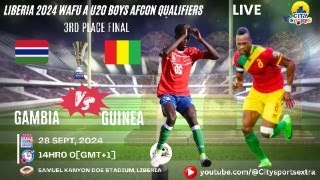 Gambie vs Guinée  Championnat garçons U20 WAFU A Éliminatoires CAN  Finale pour la 3e place [upl. by Naida]