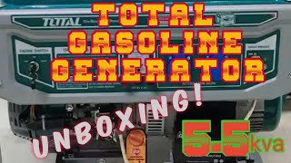 Total gasoline generator 5500W 4stroke engine unboxing [upl. by Urita]