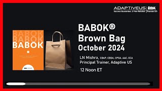 BABoK Brownbag  US  October 2024 Session [upl. by Akla]