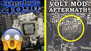 Catastrophic failure of a volt mod for Gigabyte 4090 [upl. by Ugo813]