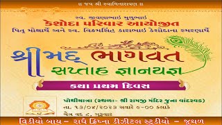 🔴 Live  Shrimad Bhagavat KathaKeshoda ParivarVandarvad  by N C Swamiji VrajbhoomiPart 01 [upl. by Alraep6]