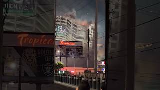 Tropicana hotel explosion tropicana lasvegas explosion building drop lasvegasloops goodbye [upl. by Breeze330]