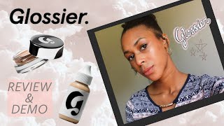 I FINALLY tried Glossier Skin Tint amp Stretch Concealer Review amp Demo  Kay Forbey [upl. by Yramliw]