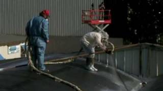 Spray applied roof coating and spray foam as applied by Insulation Works LLC [upl. by Mert]