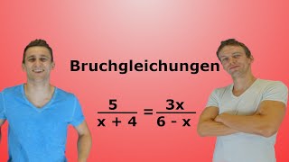 Bruchgleichungen lösen mit AufgabenLösung [upl. by Eillib]