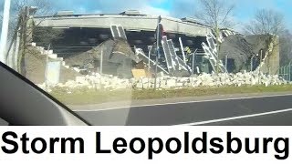 Kazerne ingestort in Leopoldsburg door zware storm  Barracks collapsed in Belgium by storm 180118 [upl. by Rehtae168]