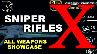 Mass Effect Andromeda  All Sniper Rifles X Guide with Showcase Research Weapon [upl. by Wichman]