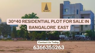 3040 RESIDENTIAL PLOT FOR SALE IN BAMGALORE EAST [upl. by Ferna834]