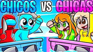 Barco de CHICAS VS Barco de CHICOS en Roblox [upl. by Limak57]