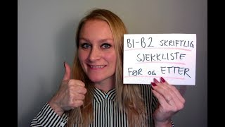 Video 477 Sjekkliste for B1B2 norskprøve skriftlig før og etter [upl. by Xam]