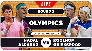 NADAL  ALCARAZ vs KOOLHOF  GRIEKSPOOR • Paris Olympics 2024 • LIVE Tennis Play by Play Stream [upl. by Corenda464]