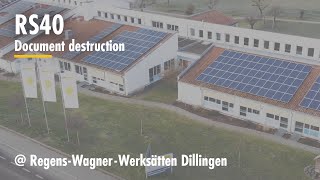 File destruction with UNTHA RS40 at Regens Wagner Dillingen [upl. by Anividul]