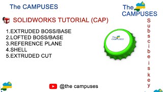 CAP OF BOTTLE IN SOLIDWORKS FROM ZERO TO EXPERT [upl. by Cosme]