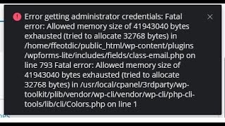 Allowed memory size of 41943040 bytes exhausted tried to allocate 32768 bytes [upl. by Coopersmith683]