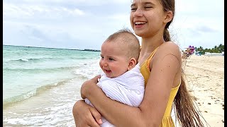 My newborn baby brothers reaction to the ocean [upl. by Rakia125]