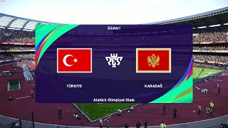 Türkiye  Karadağ 20 UEFA Uluslar B Ligi 3 maç  PES 2021 [upl. by Shepley]