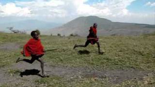 Maasai shepherd boys running [upl. by Elboa]