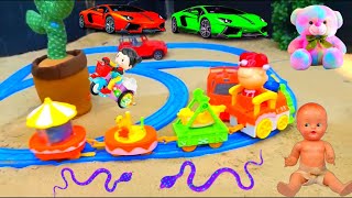 new train cartoon video  toy helicopter ka video 😲 tractor 🚜 Train 🚆 helicopter 🚁 anokha star [upl. by Balsam634]