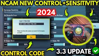 UPDATE 33 NCAM NEW BEST SENSITIVITY  CODE AND BASIC SETTING CONTROL PUBG [upl. by Kimbell]