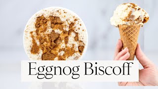 Biscoff Eggnog Ice Cream Recipe holidaydessert [upl. by Attesoj]