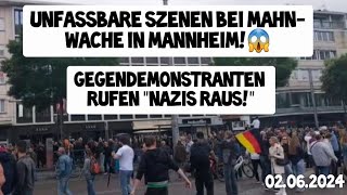 Mahnwache Mannheim AfD amp GEGENDEMO 😱zu Attacke auf Islamkritiker Michael Stürzenberger ua 020624 [upl. by Chiarra763]