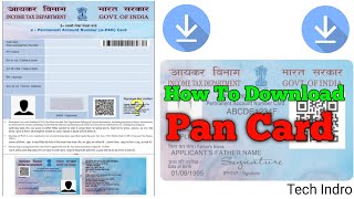 How to Download Your PAN Card Easily  Tech Indro [upl. by Llenehs]