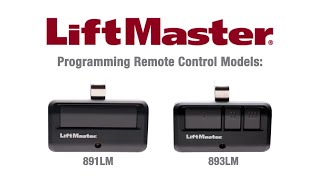 How to Program LiftMasters 891LM and 893LM Remote Controls to a Garage Door Opener [upl. by Choong]