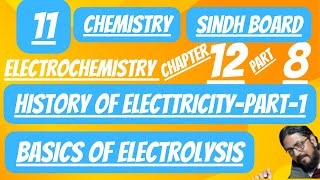 electrolysis basics  class 11 chemistry chapter 12  sindh textbook board 11chemistry [upl. by Eshman]