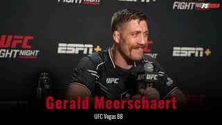 Gerald Meerschaert full UFC Vegas 88 postfight interview [upl. by Yelrahs]