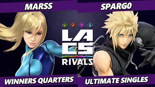 LACS Rivals  Marss ZSS Vs Spargo Cloud Smash Ultimate  SSBU [upl. by Adirem489]