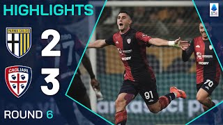 PARMACAGLIARI 23  HIGHLIGHTS  Late Piccoli goal secures first win for Cagliari  Serie A 202425 [upl. by Chasse]