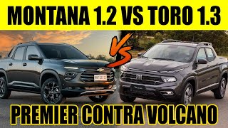 NOVA CHEVROLET MONTANA 12 TURBO 2023 VS FIAT TORO VOLCANO 13 TURBO 2023 [upl. by Yadrahc]