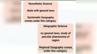 Geography  Nomothetic vs Idiographic [upl. by Herzel404]