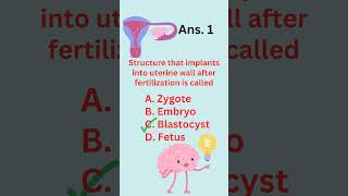 Biology mcqs  human reproduction [upl. by Nirra]